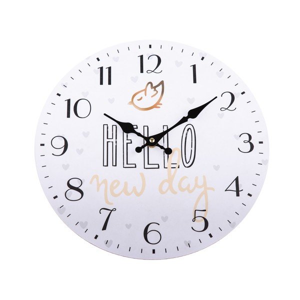 Orologio da parete in legno Hello, ø 34 cm - Dakls