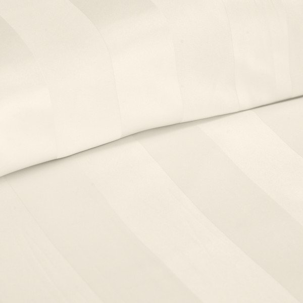 Set copripiumino e federa color crema in raso di seta per letto singolo 135x200 cm So Soft Satin Stripe – Catherine Lansfield-image-3