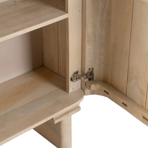 Mobiletto in legno di mango colore naturale 90x138 cm Batel - Ixia-image-4