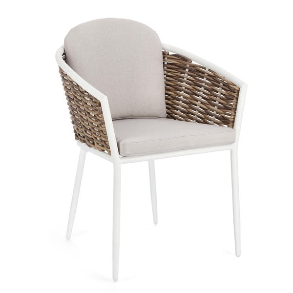 Sedia da esterno bianca in metallo Maribela   – Bizzotto