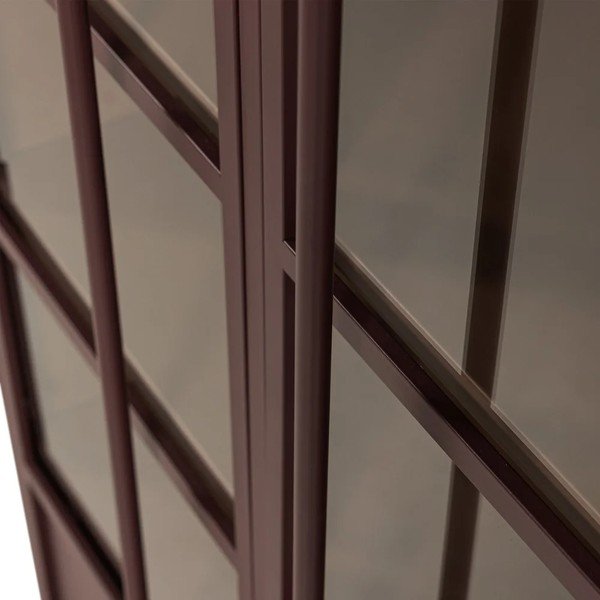 Vetrina burgundy in metallo 140x200x42 cm Exhibit – WOOOD-image-2