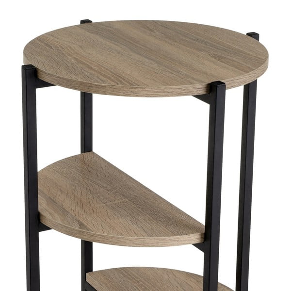 Scaffale nero effetto rovere naturale 40x80 cm - Casa Selección-image-3