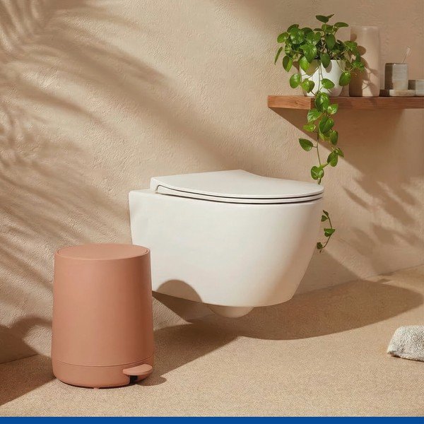 Cestino per la spazzatura marrone in plastica con pedale 5 l Fablo – Wenko-image-2