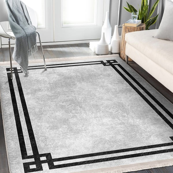 Tappeto nero e grigio 160x230 cm - Mila Home-image-2