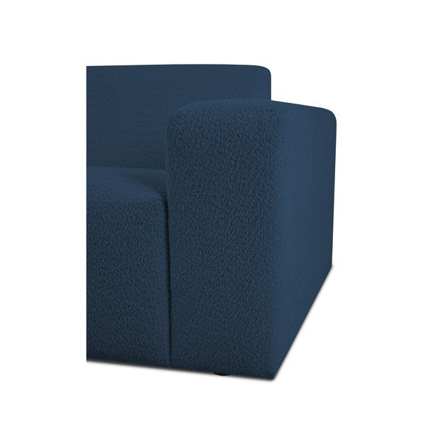 Divano angolare blu scuro in tessuto bouclé (a U) Roxy - Scandic-image-3