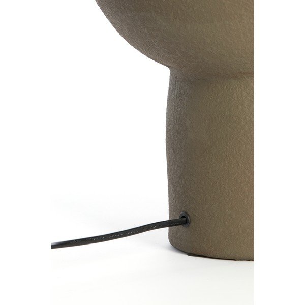 Lampada da tavolo marrone scuro con paralume in ceramica (altezza 46 cm) Monk - Light & Living-image-4