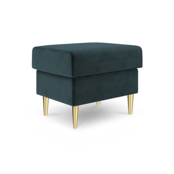 Pouf Muguet blu petrolio, 60 x 45 cm - Mazzini Sofas