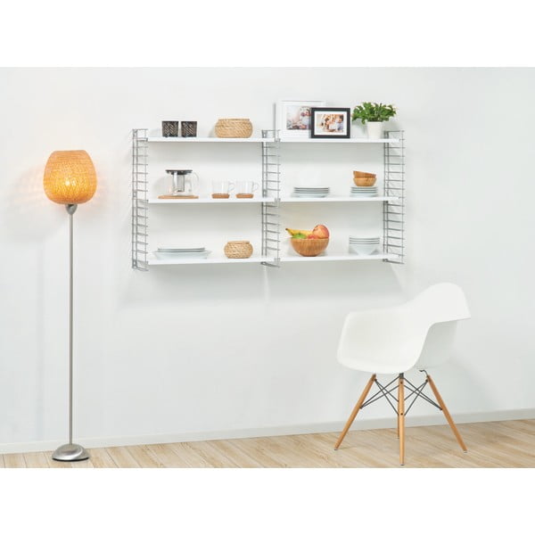 Scaffale a 3 piani con ripiani bianchi, larghezza 70 cm Libro - Metaltex-image-3