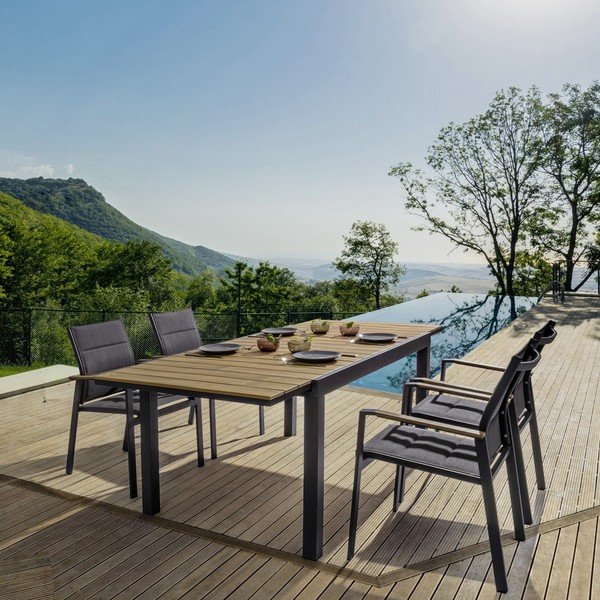 Tavolo da pranzo da giardino in alluminio 90x140 cm Elias   – Bizzotto-image-1