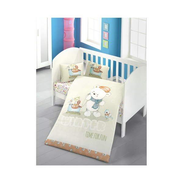 Set di lenzuola in cotone per neonati con lenzuolo Soft Bear, 100 x 150 cm - Mijolnir