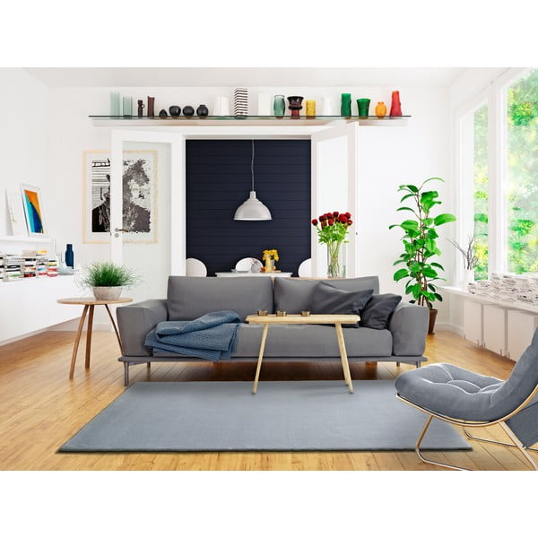 Tappeto grigio , 160 x 230 cm Berna Liso - Universal-image-1