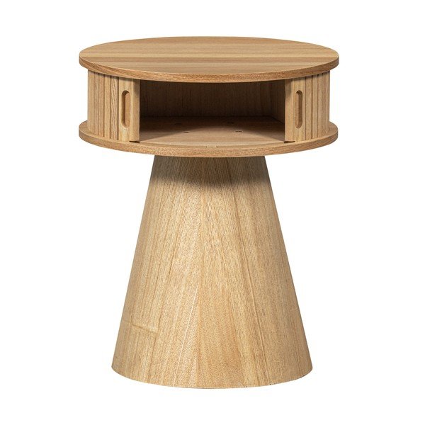 Comodino di colore naturale con effetto pino Karri – WOOOD-image-3