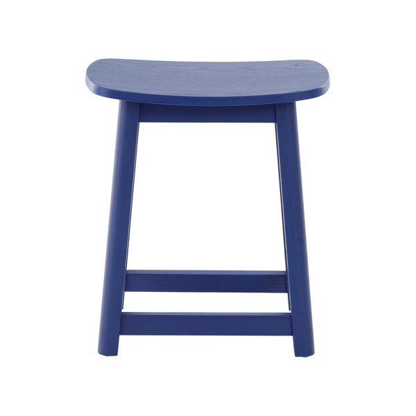 Sgabello blu in frassino massiccio Selene – Jotex-image-2