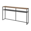 Tavolo consolle nero/in marrone scuro con effetto frassino 20,5x126 cm Tower - YAMAZAKI