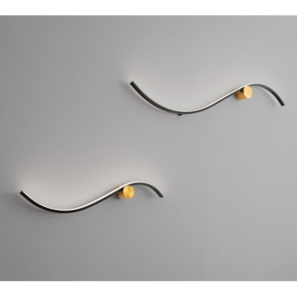 Lampada da parete LED nera opaca in alluminio Kima – Nova Luce-image-1
