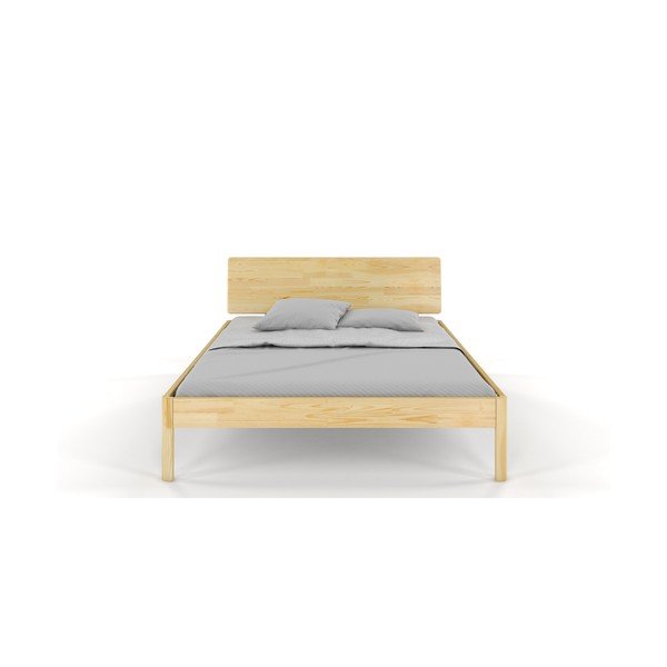 Letto matrimoniale in legno di pino 200x200 cm in colore naturale Ammer - Skandica-image-2