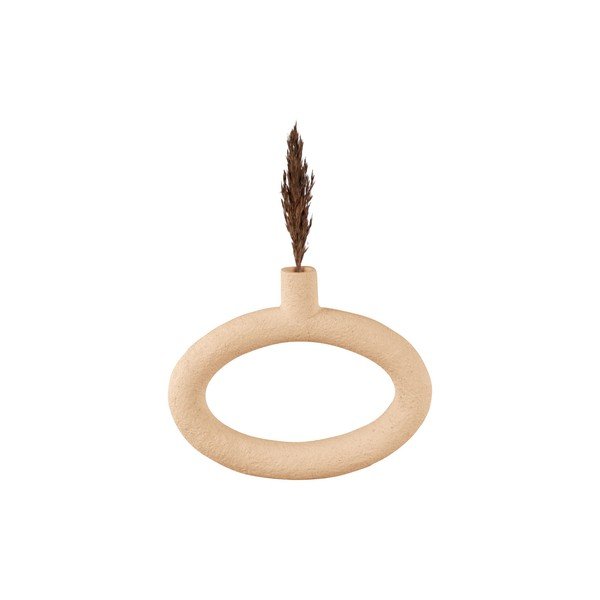 Vaso marrone chiaro Ovale, altezza 20,5 cm Ring - PT LIVING-image-1