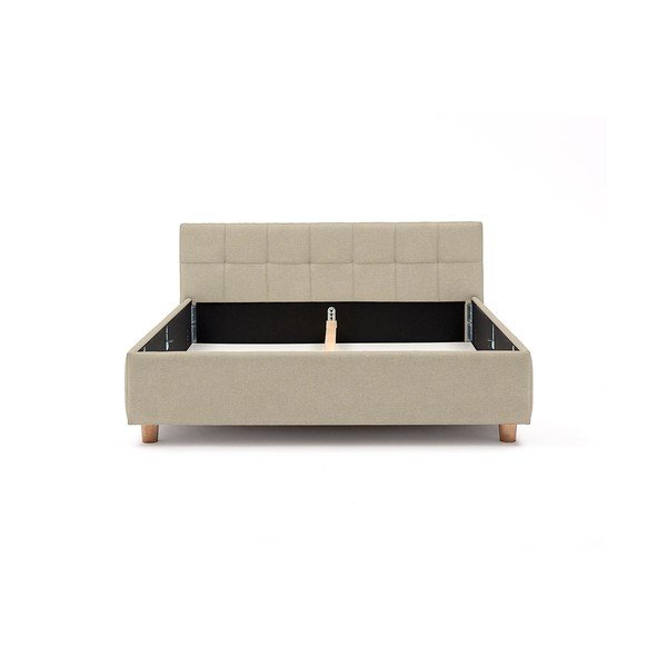 Letto matrimoniale beige con griglia e contenitore , 160 x 200 cm Leda - ProSpánek-image-3