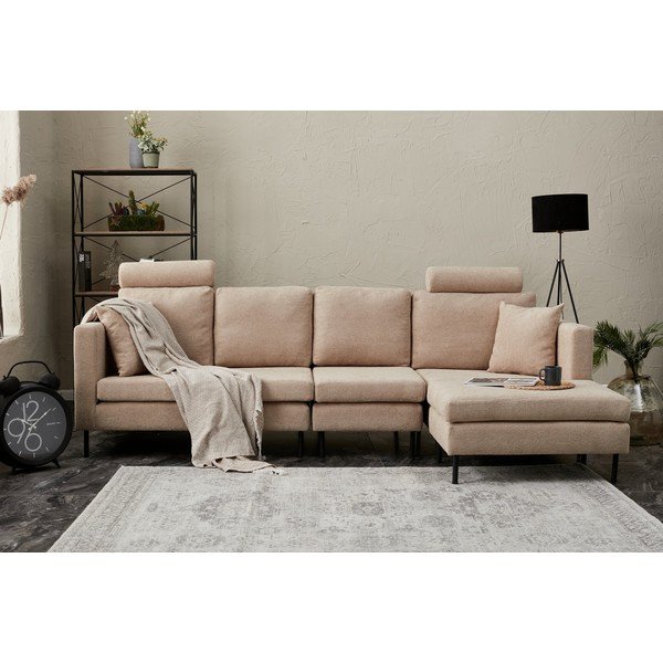 Divano angolare beige (variabile) Nova - Balcab Home-image-3