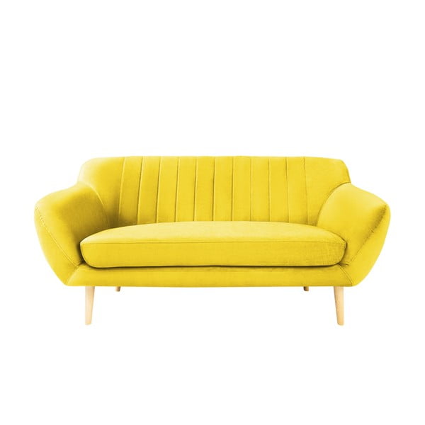 Divano in velluto giallo, 158 cm Sardaigne - Mazzini Sofas