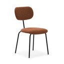 Sedie da pranzo in set color mattone in imbottito impilabili 4 pz Dash – Marckeric