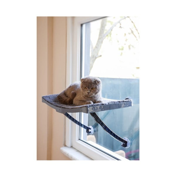 Letto grigio per gatti da finestra 47x32 cm - Lydia&Co-image-1