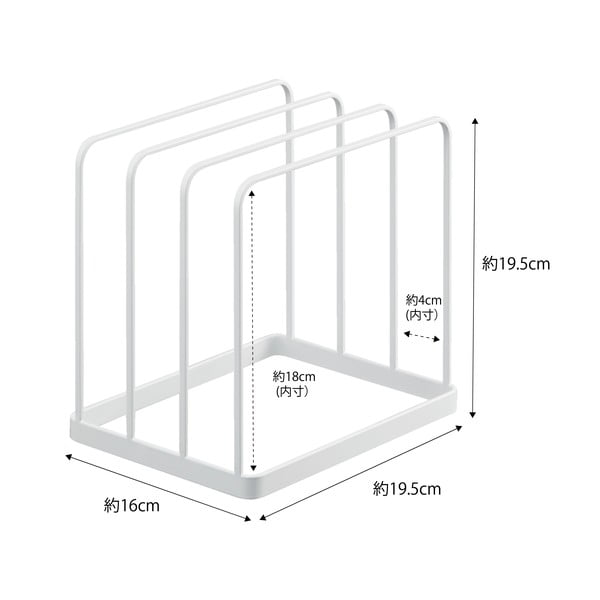 Organizzatore in metallo bianco Yamazaki Tower - YAMAZAKI-image-2