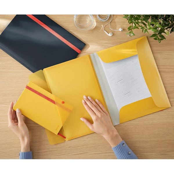 Cartelle per ufficio gialle a 3 lembi, A4 Cosy - Leitz-image-1