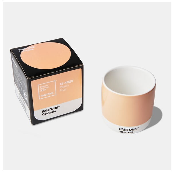 Tazza termica in ceramica arancione 175 ml Cortado Peach Fuzz 13-1023 - Pantone-image-1