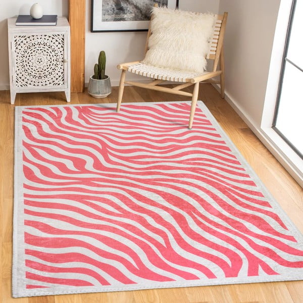 Passatoia rosa lavabile 80x200 cm Red Zebra – Vitaus-image-1
