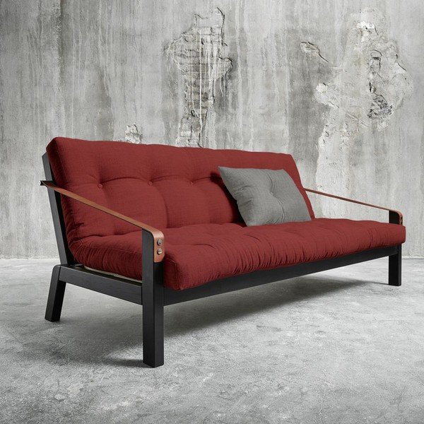 Rozkládací pohovka Karup Poetry Black/Passion Red/Granite Grey