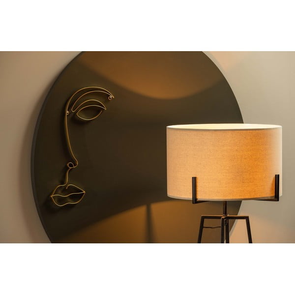 Lampada da terra beige con paralume in tessuto (altezza 160 cm) Holly - WOOOD-image-1