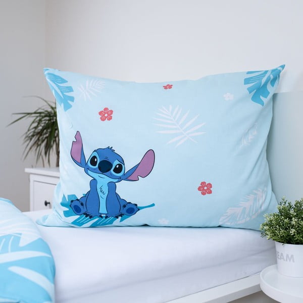 Biancheria da letto per bambini in cotone blu per letto singolo 140x200 cm Lilo and Stitch "Blue" - Jerry Fabrics-image-3