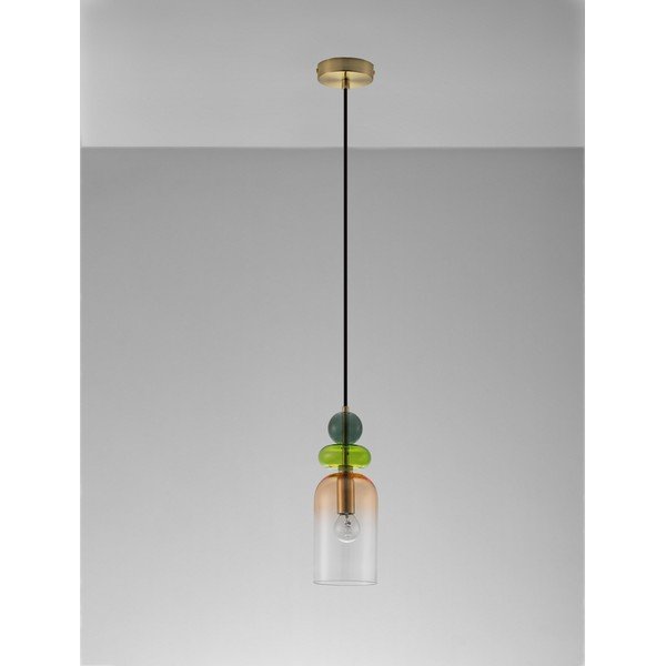 Lampadario dorato in vetro ø 11 cm Murano – Nova Luce-image-4