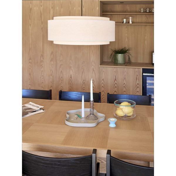 Lampadario color crema in tessuto ø60x23 cm Sable – Hübsch-image-3