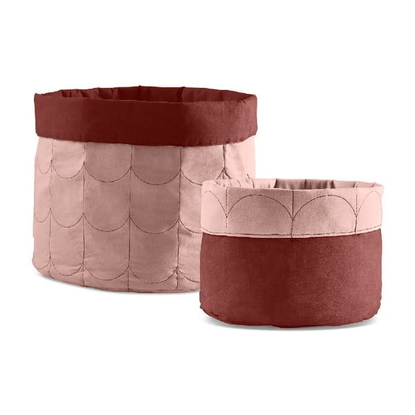Set di 2 scatole portaoggetti bifacciali rosa Room - Flexa