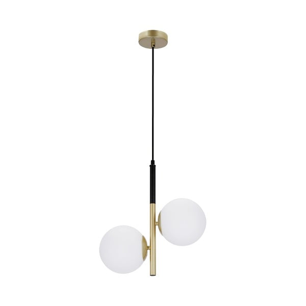 Lampada a sospensione color oro con paralume in vetro 32,5x15 cm Duo - Candellux Lighting