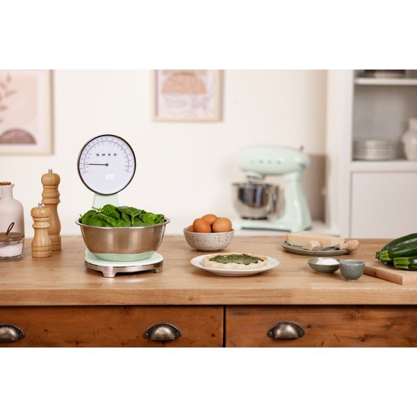 Bilancia da cucina digitale verde chiaro in plastica – SMEG-image-1