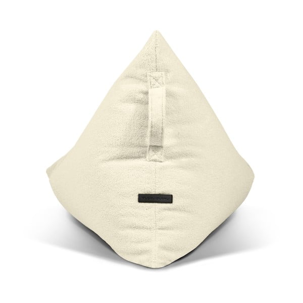 Pouf a sacco per bambini color crema con rivestimento in bouclé Razzy – SLOWDOWN-image-3