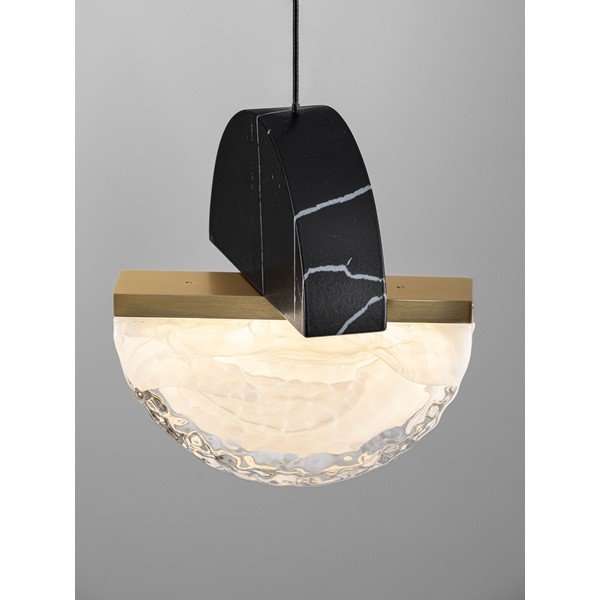 Lampadario LED nero in metallo con intensità regolabile ø 16 cm Dorin – Nova Luce-image-4