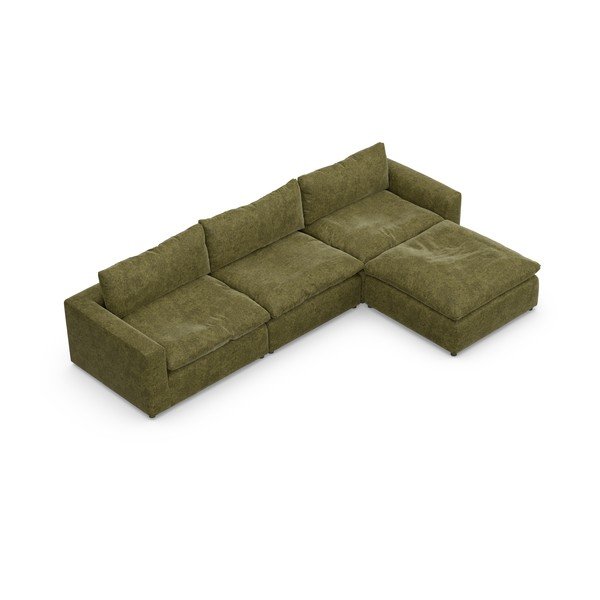Divano angolare verde variabile Moonlight - Furninova-image-4