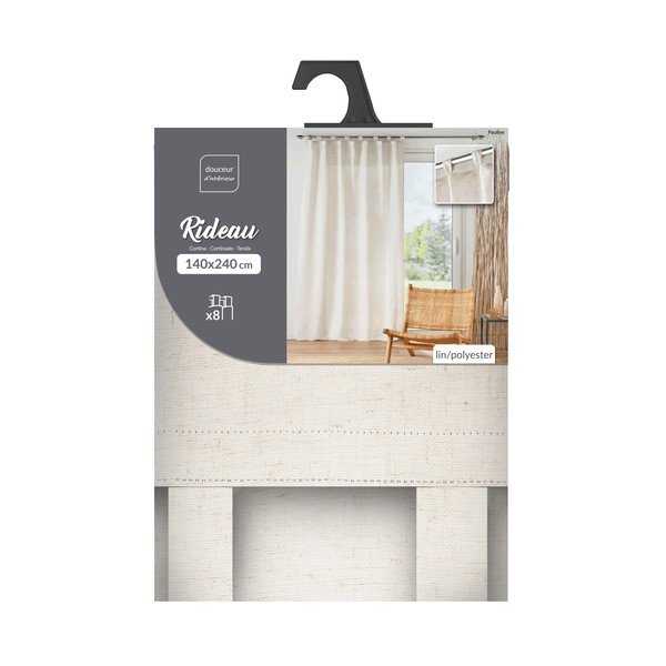 Tenda color crema 140x240 cm Pauline – douceur d'intérieur-image-4