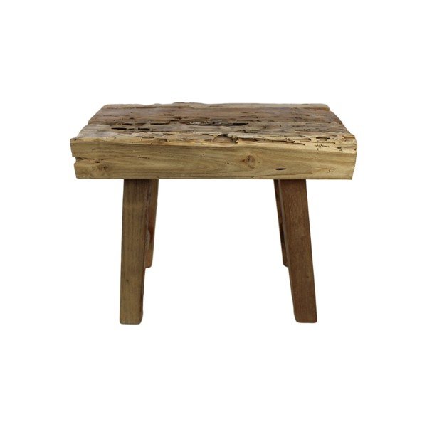 Sedia rustica in legno di teak non rifinito - HSM collection-image-2