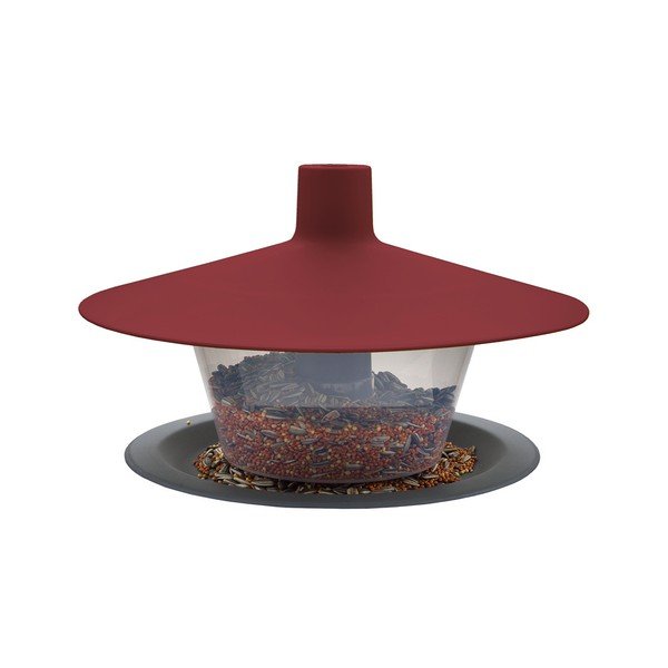 Mangiatoia per uccelli Fringuello grigio-rosso - Plastia-image-1