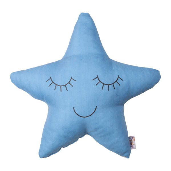 Cuscino per bambini blu con cotone Mike & Co. Cuscino NEW YORK Toy Star, 35 x 35 cm - Mike & Co. NEW YORK