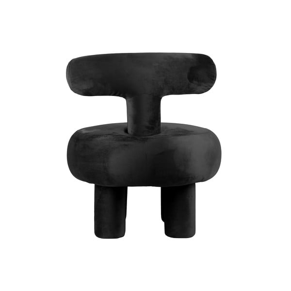 Poltrona in velluto nero Abrazo - Leitmotiv-image-3