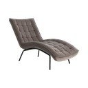Chaise longue greige con rivestimento in velluto Legend – Ellos Home