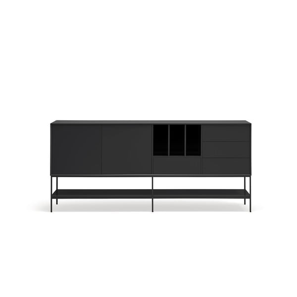 Cassettiera nera 220x98x45 cm Platt – Teulat