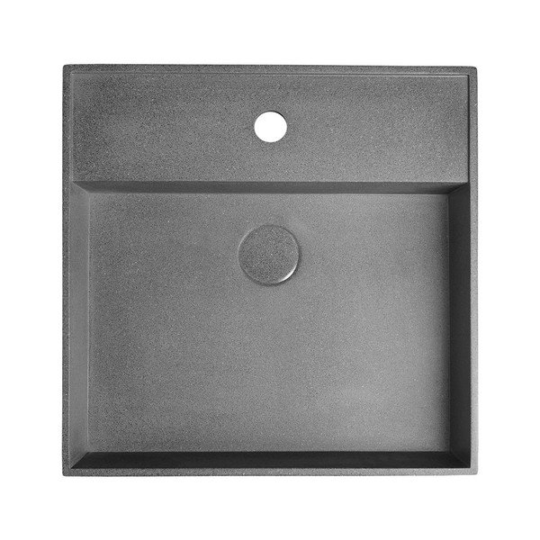 Lavabo in cemento grigio scuro 46 x 46 cm Quadrado - Sapho-image-2