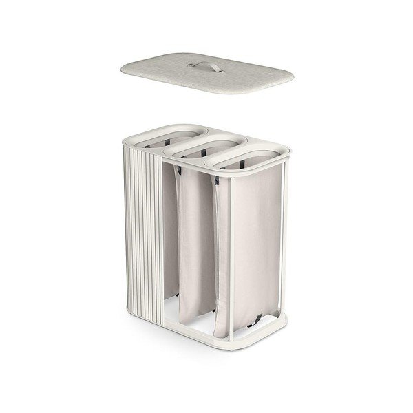 Cesta per il bucato beige in bambù 3x30 l Tota Trio Luxe – Joseph Joseph-image-1